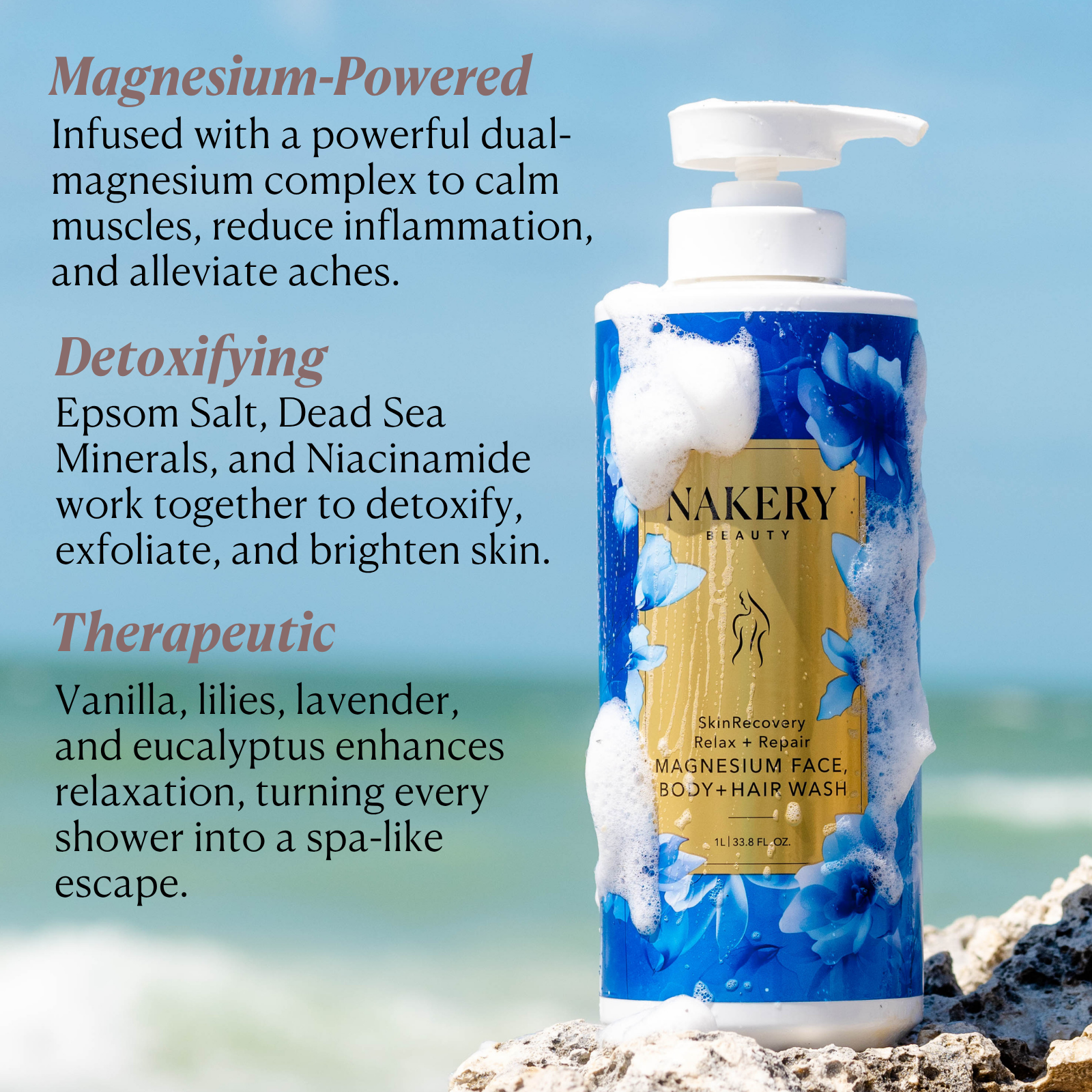 SkinRecovery Relax + Repair Magnesium Face, Body, & Hair Wash