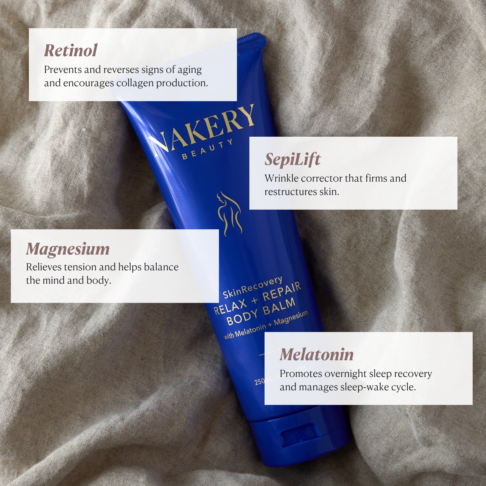 SkinRecovery Relax + Repair Body Balm with Magnesium + Melatonin (250 mL)