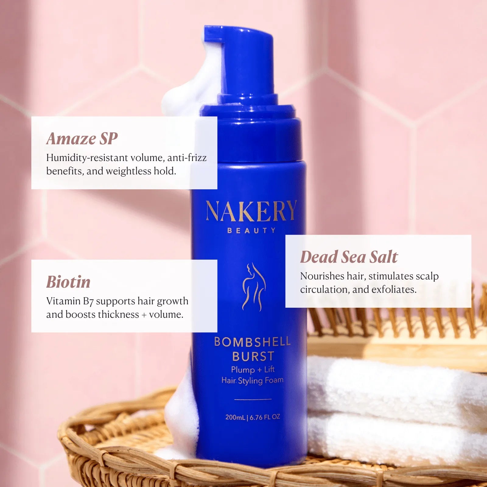 Bombshell Burst Plump + Lift Hair Styling Foam - Nakery Beauty