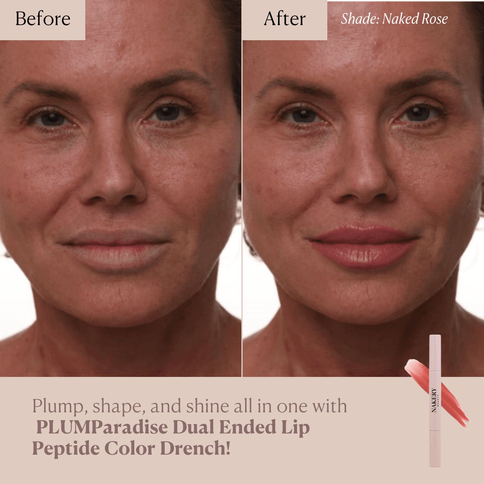 PLUMParadise Lip Peptide Color Drench - Nakery Beauty