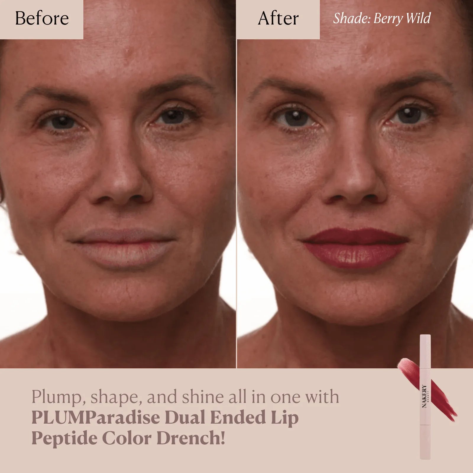 PLUMParadise Lip Peptide Color Drench - Nakery Beauty