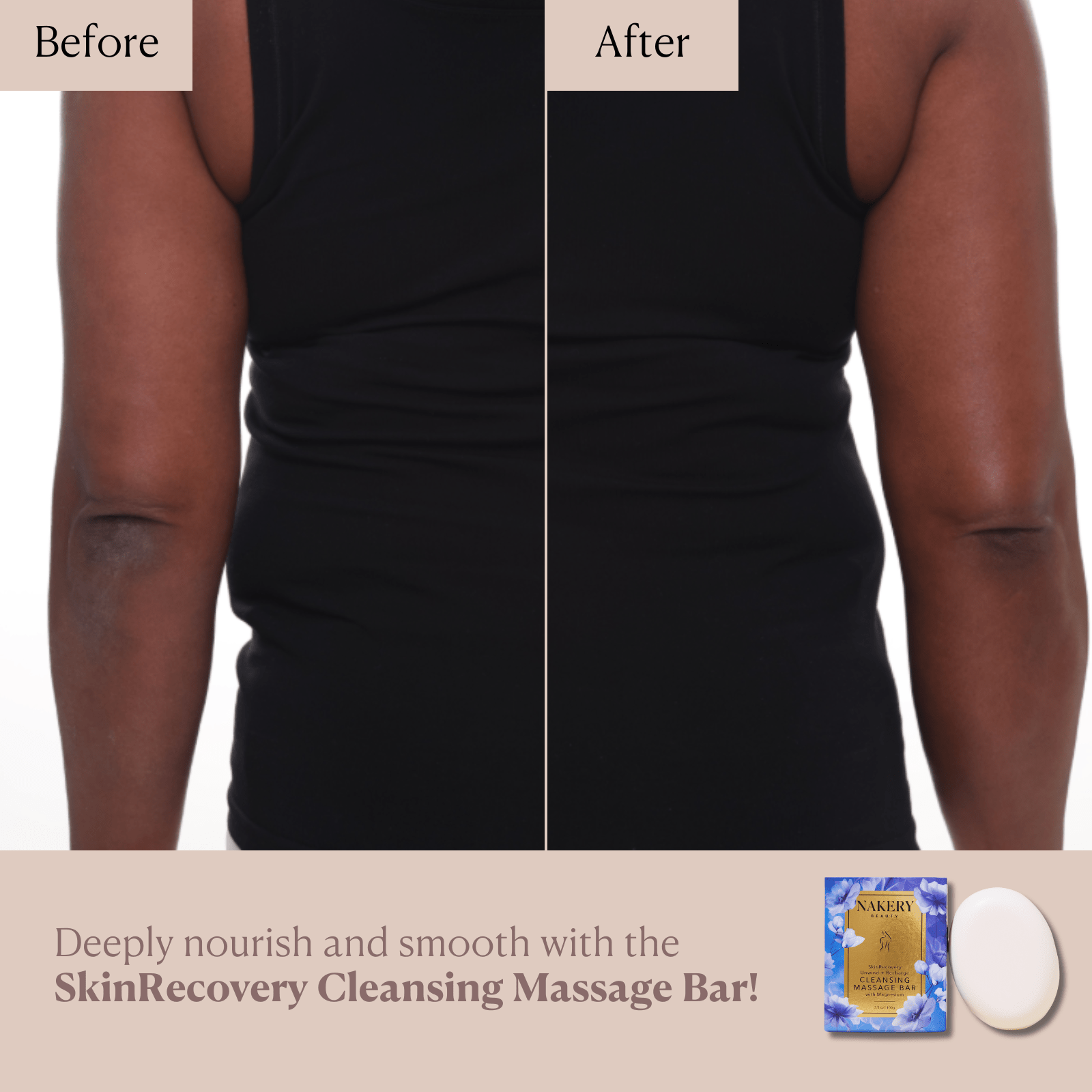 SkinRecovery Cleansing Massage Bar with Magnesium - Nakery Beauty