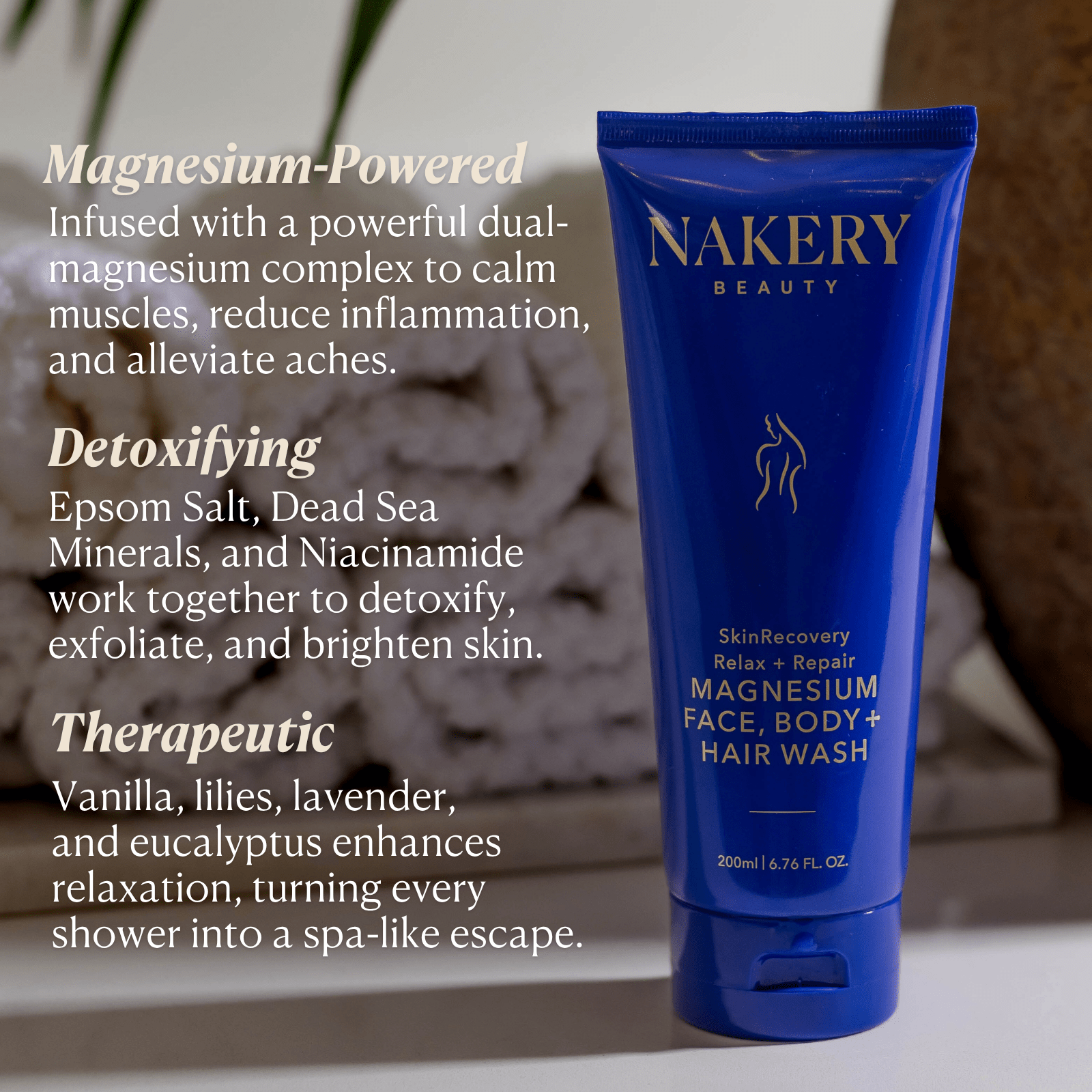 SkinRecovery Relax + Repair Magnesium Face, Body, & Hair Wash - 200ML
