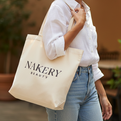 Nakery Branded Natural Canvas Tote Bag