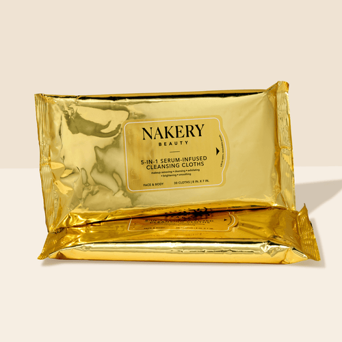 5-in-1 Serum Infused Cleansing Cloths - 60 Count - Nakery Beauty