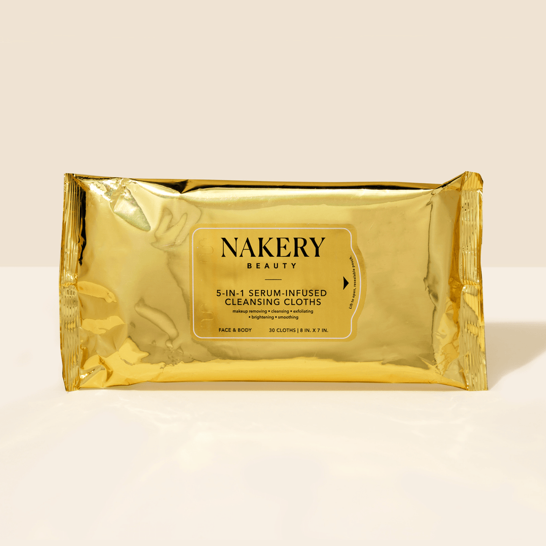 5 - in - 1 Serum - Infused Cleansing Cloths - Nakery Beauty