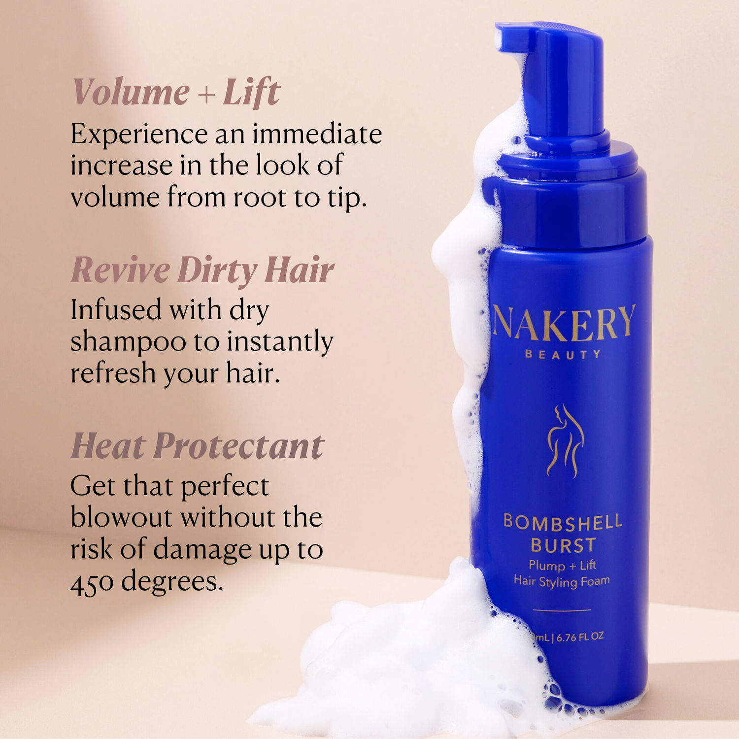 Bombshell Burst Plump + Lift Hair Styling Foam