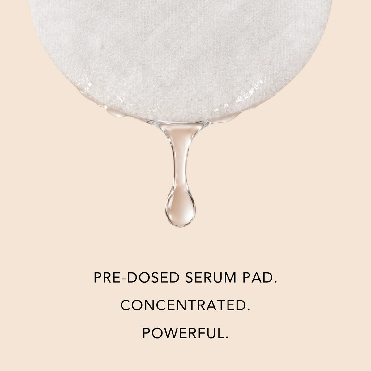 Close-up of a pre-dosed Nakery Beauty serum pad saturated with concentrated skincare serum.
Alt Text: Woman applying a Nakery Beauty Exosome + NAD+ Serum Pad featuring rBoost NAD+, RejuveNAD, and PhytoCellTec exosomes.