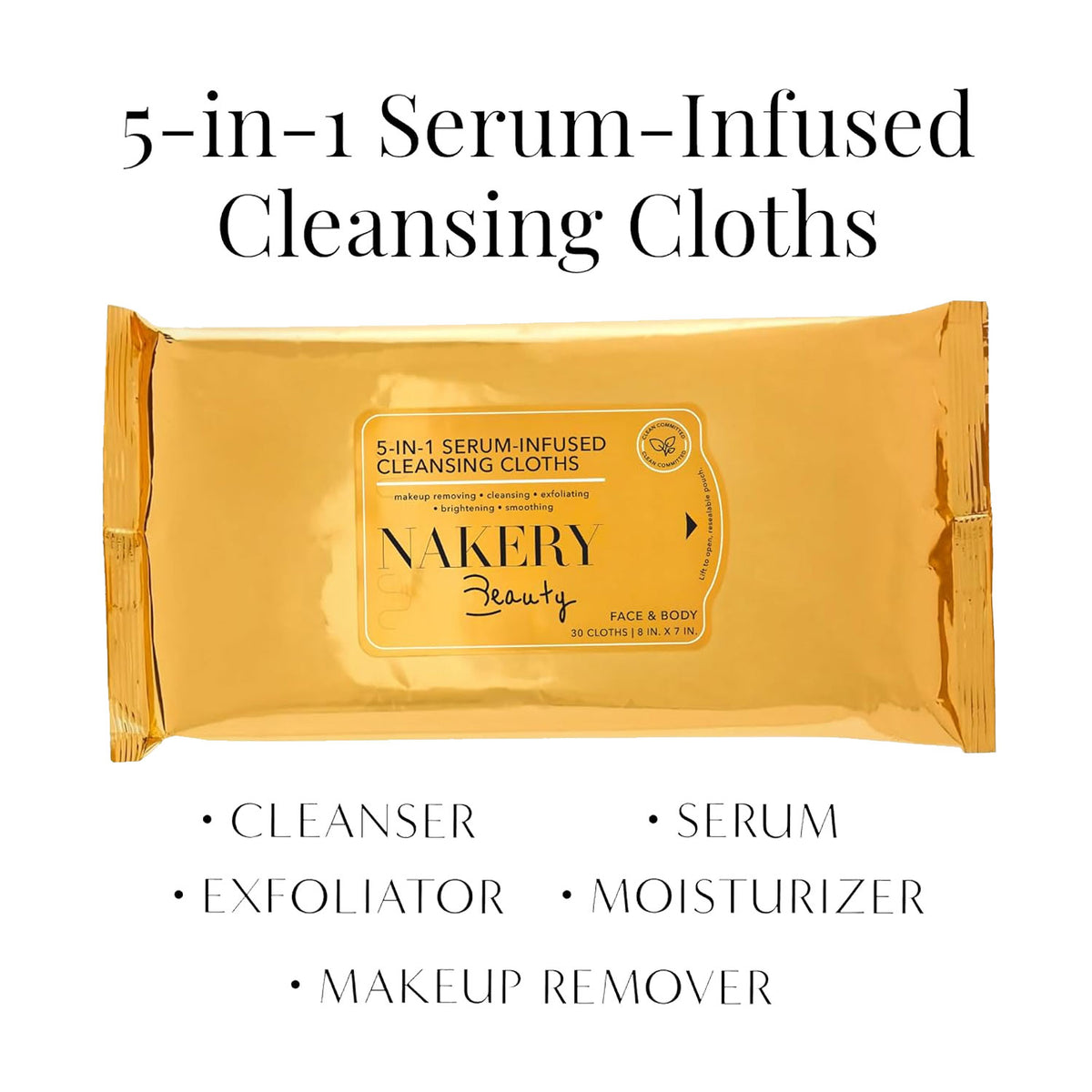 5-in-1 Serum-Infused Cleansing Cloths