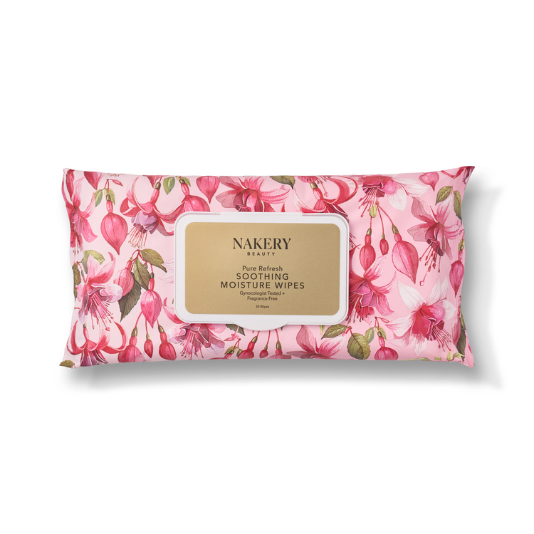 Pure Refresh Soothing Moisture Wipes, gentle intimate care wipes designed to cleanse, refresh, soothe, and moisturize delicate skin.