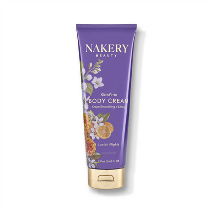 SkinFirm Body Cream Lavish Nights 250ml, a rich moisturizing body cream designed to hydrate, nourish, and leave skin feeling soft, smooth, and refreshed.