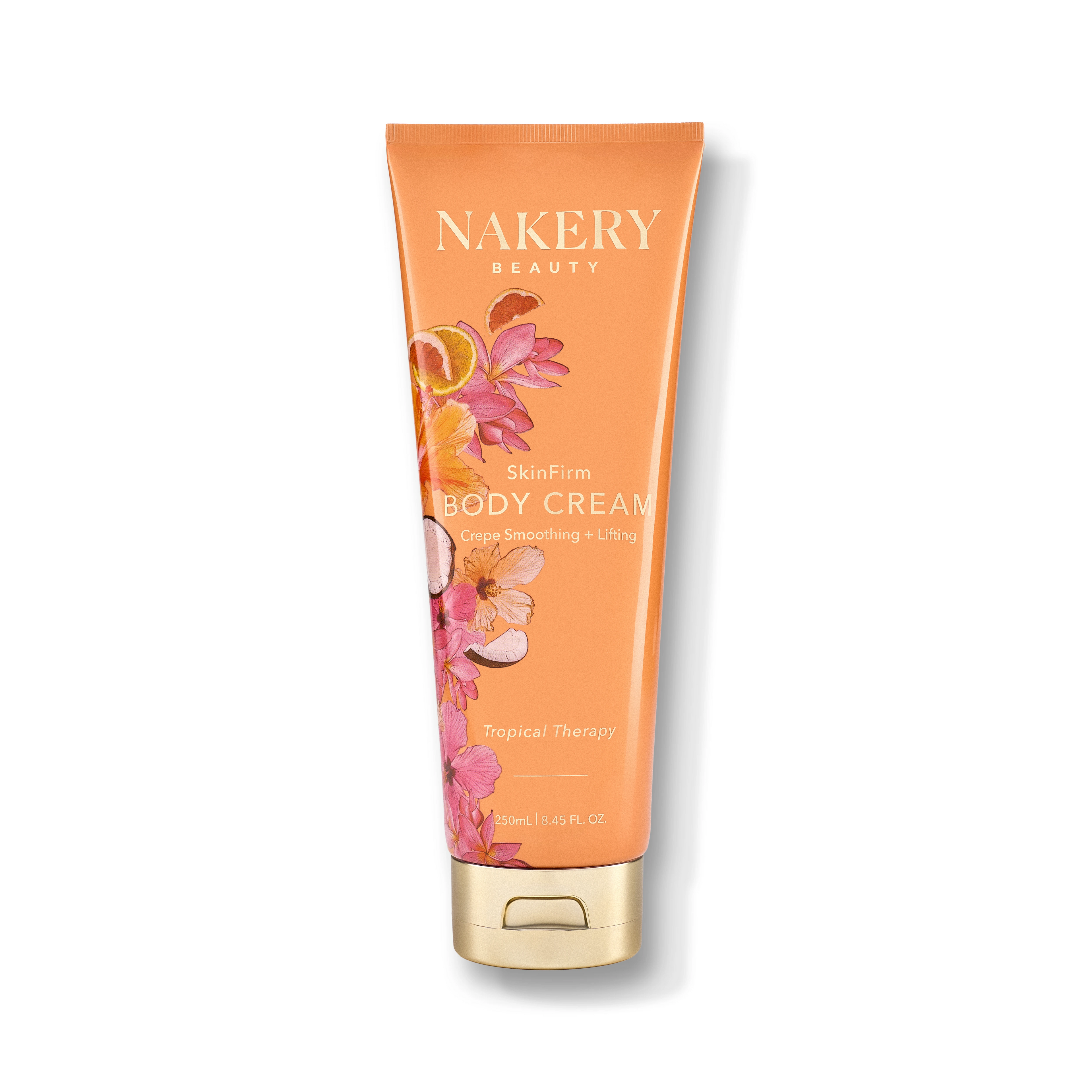 SkinFirm Body Cream Tropical Therapy 250ml, a moisturizing body cream designed to hydrate, nourish, and leave skin feeling soft, smooth, and refreshed.