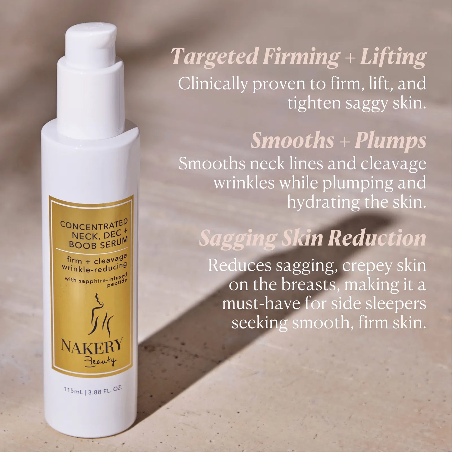 Embrace the Ladies Concentrated Firming Neck, Dec &amp; Boob Serum - Nakery Beauty