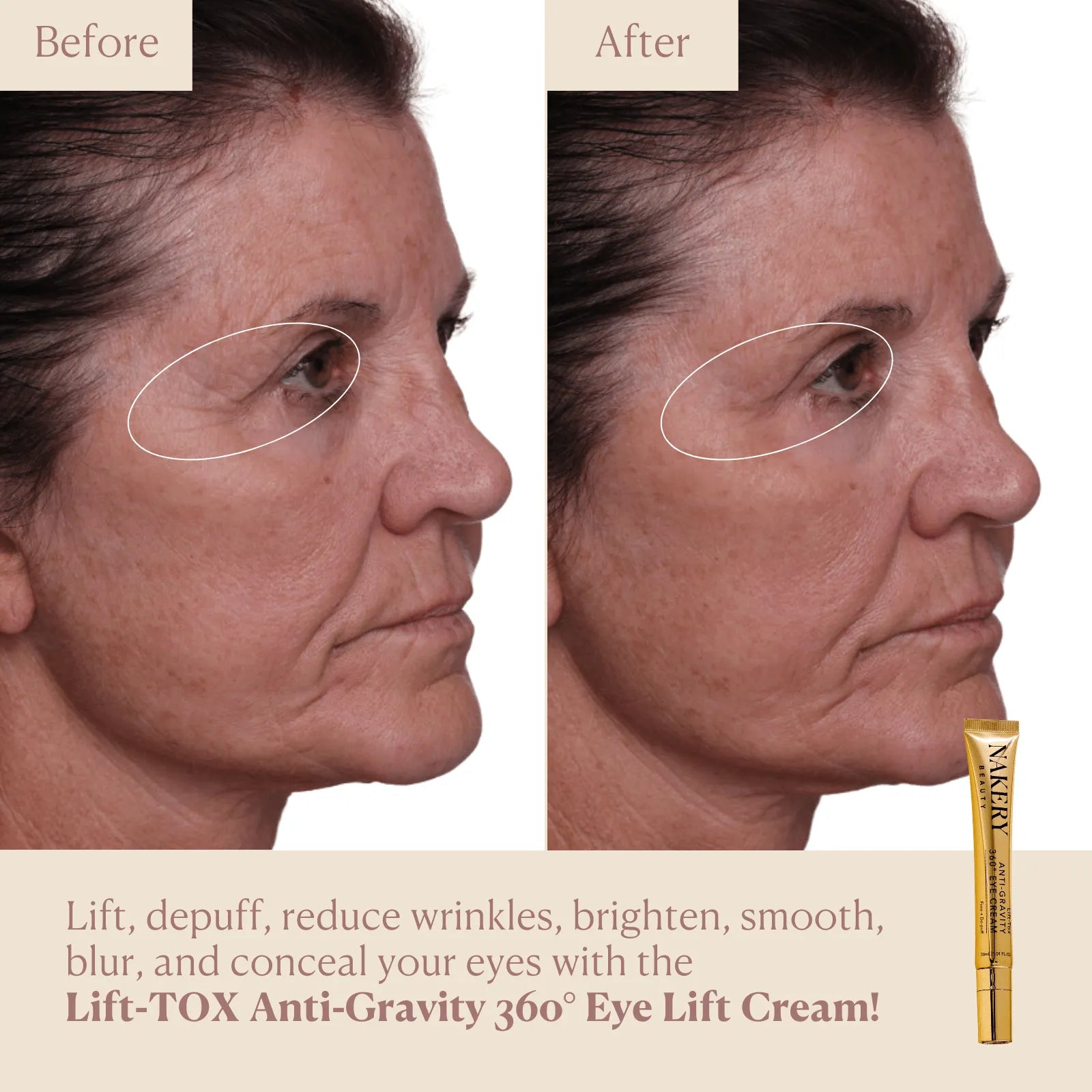 Lift-Tox Anti-Gravity 360° Eye Lift Cream - Nakery Beauty