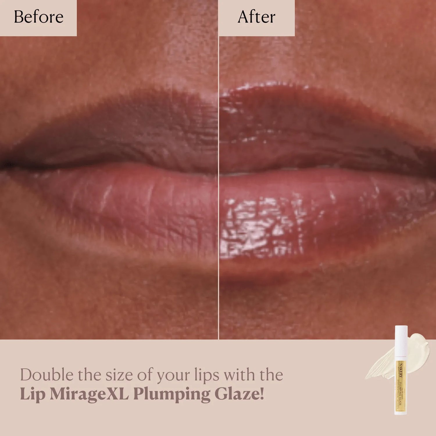 Lip MirageXL Plumping Glaze - Nakery Beauty