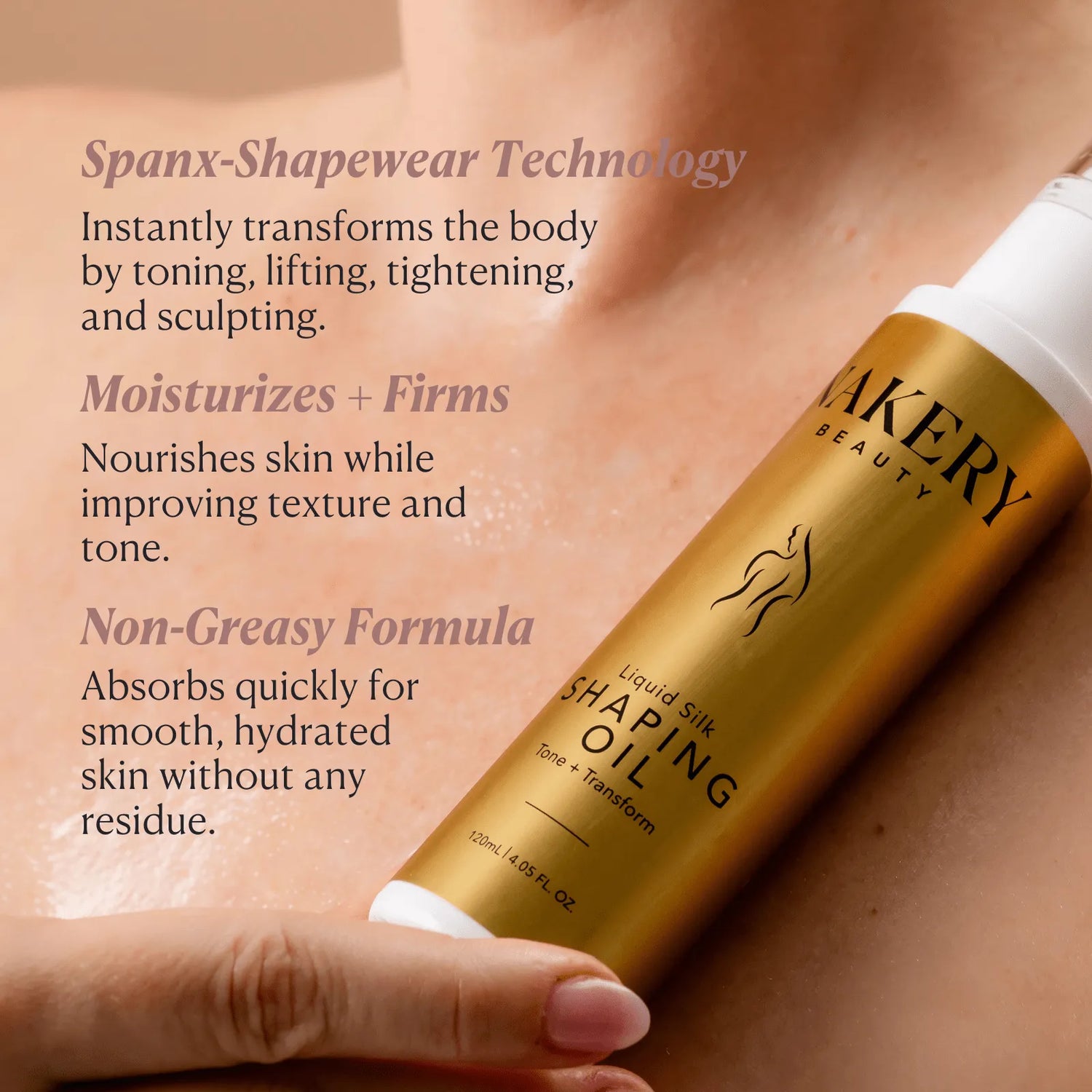 Liquid Silk Shaping Body Oil - Nakery Beauty