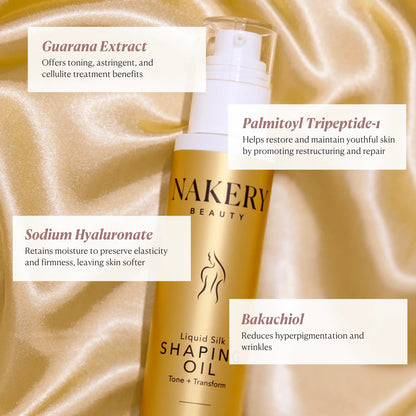Liquid Silk Shaping Body Oil - Nakery Beauty
