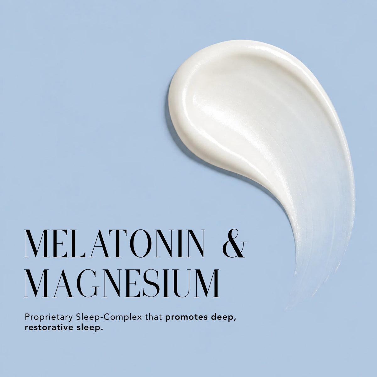 Creamy body balm texture featuring Nakery Beauty’s melatonin and magnesium sleep complex, formulated to promote deep, restorative sleep.