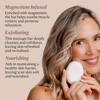 SkinRecovery Cleansing Massage Bar with Magnesium - Nakery Beauty