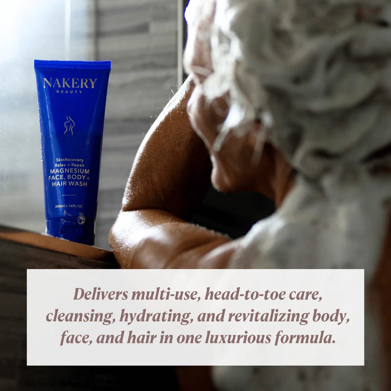 SkinRecovery Relax + Repair Magnesium Face, Body, &amp; Hair Wash - 200ML - Nakery Beauty