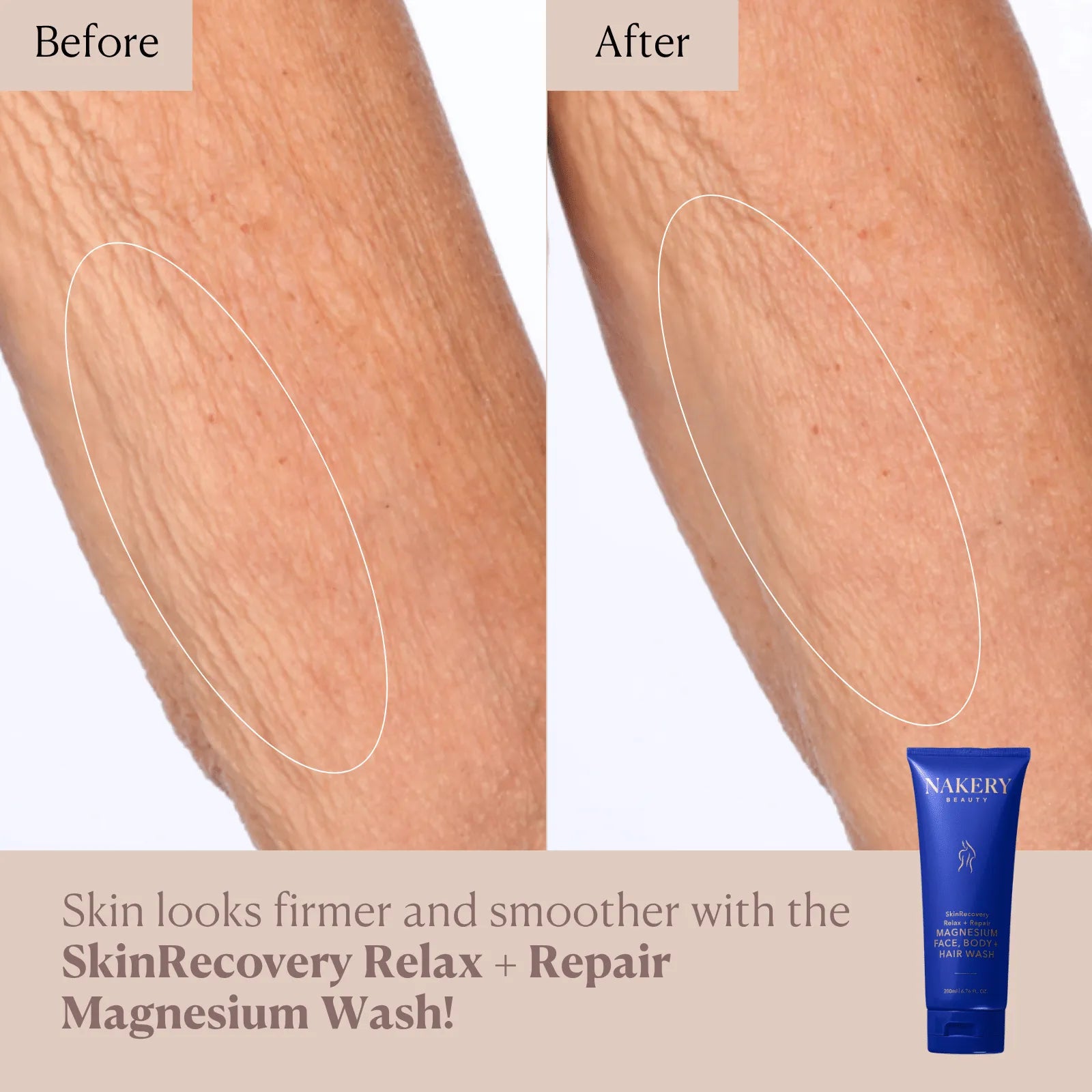SkinRecovery Relax + Repair Magnesium Face, Body, &amp; Hair Wash - 200ML - Nakery Beauty