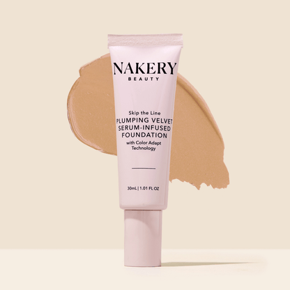 Skip the Line Instant Coverage Plumping Velvet Serum - Infused Foundation - Nakery Beauty