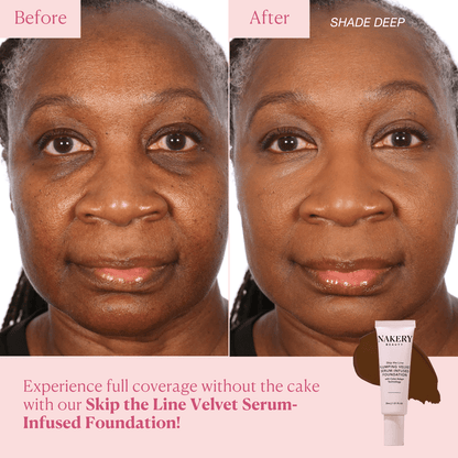 Skip the Line Instant Coverage Plumping Velvet Serum - Infused Foundation - Nakery Beauty