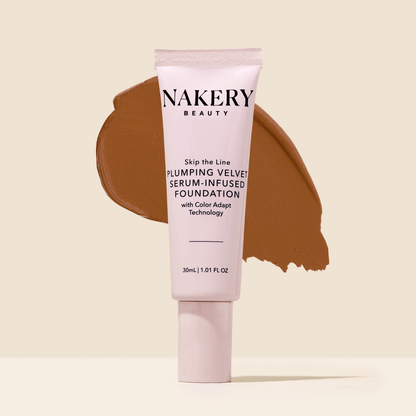 Skip the Line Instant Coverage Plumping Velvet Serum - Infused Foundation - Nakery Beauty